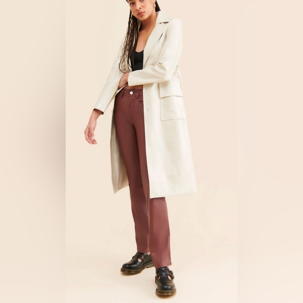 Anthropologie Pilcro The Yaya Mid-Rise Vegan Leather Pants 26